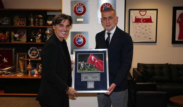 Hacıosmanoğlu’ndan Montella’ya veda: Türk bayraklı plaket