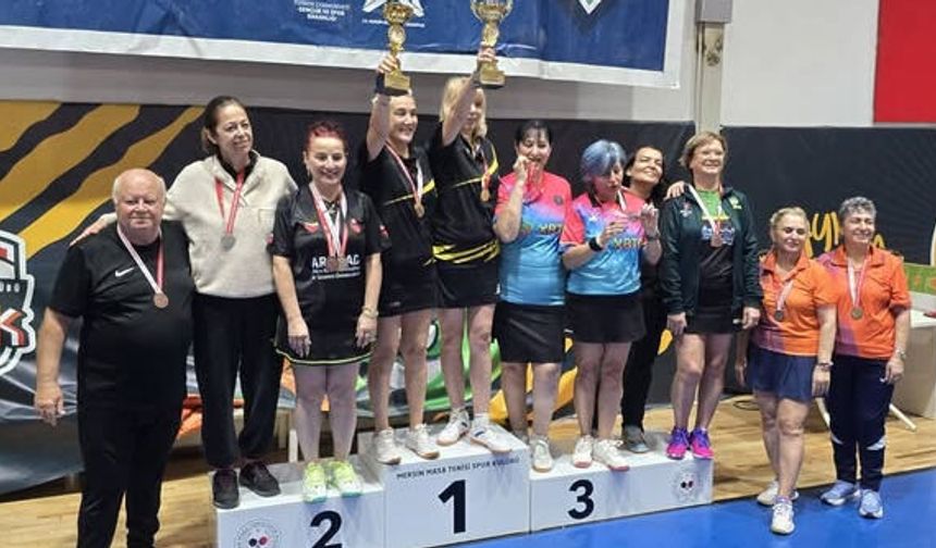 Master Masa Tenisçileri Mersin Turnuvasında Parladı