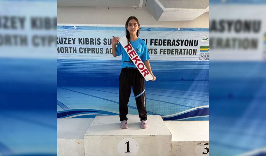 Olca Albayrak’tan yüzmede KKTC rekoru!