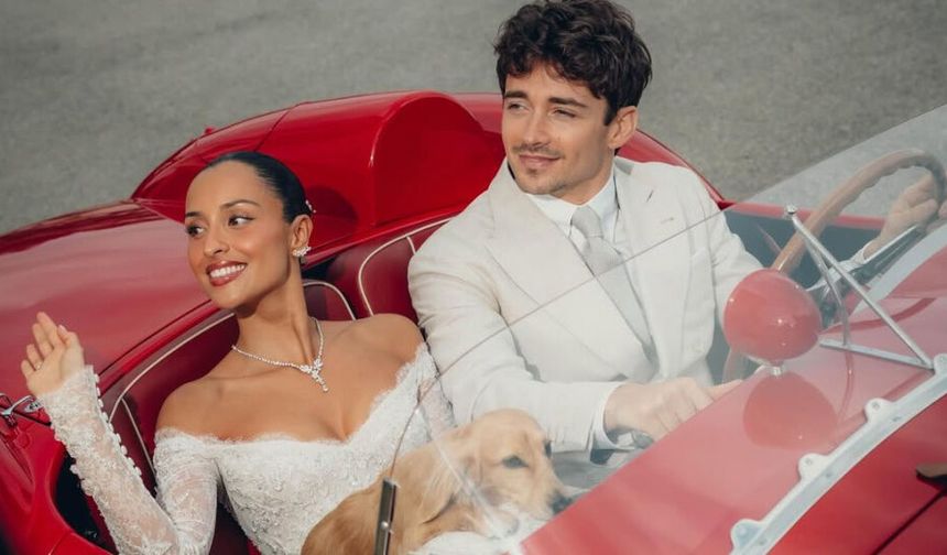 Charles Leclerc ile Alexandra Saint Mleux evlendi