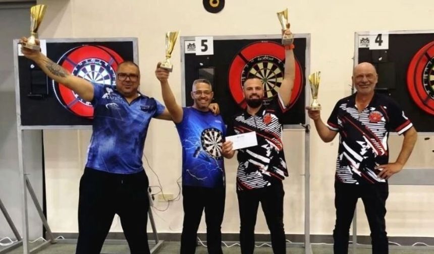Gönyeli Darts Lions, Larnaka’da şampiyon oldu