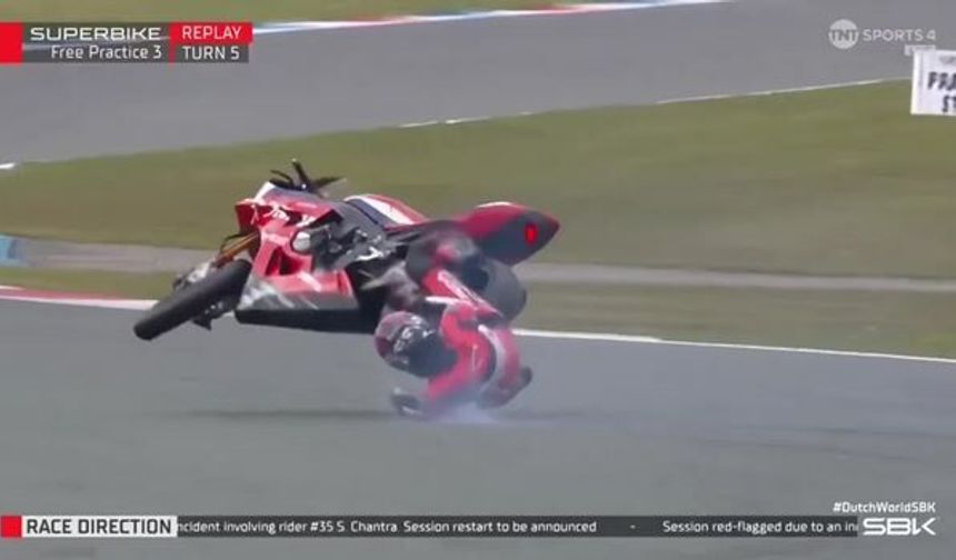 Chantra korkuttu! Motosikleti üstünden geçti