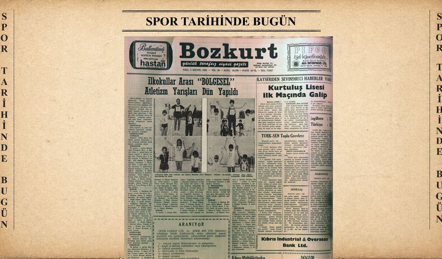 İlkokullar arası atletizm heyecanı! 5 Mayıs 1981
