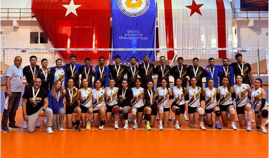 Üniversiteler voleybolda zirveye DAÜ damga vurdu