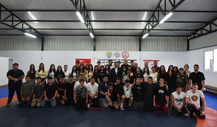 LAÇ Güreş Salonu düzenlenen törenle açıldı