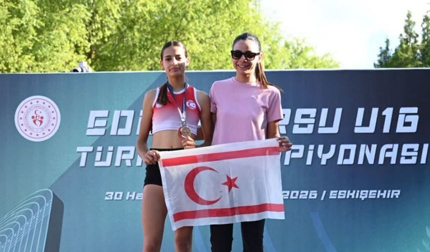 Damla Dönmez fırtınası! Altın madalya KKTC'ye geldi