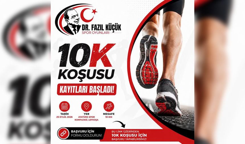 Dr. Fazıl Küçük 10K Koşusu için kayıtlar resmen başladı