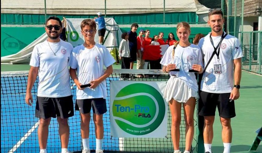Gönyeli Tenis Kulübü'nden Gürcistan'da iki final ve üç kupa