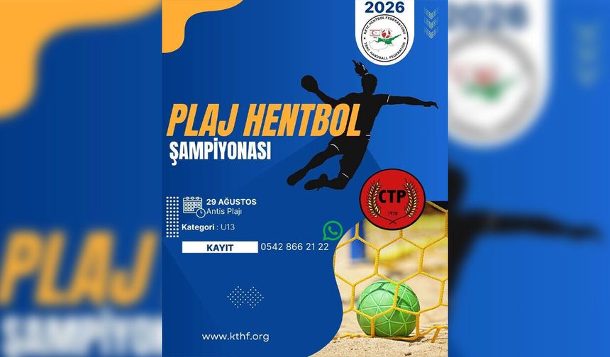 U13 Plaj Hentbol Şampiyonası  Antis Plajı’nda başlıyor