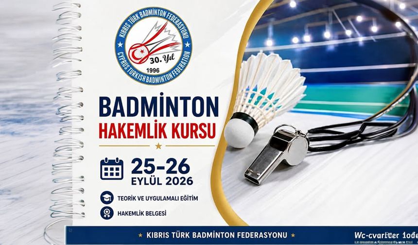 Badminton hakemlik kursu için başvurular başladı