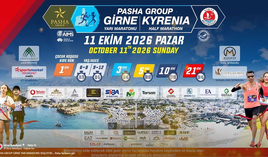 Pasha Group Girne Yarı Maratonu deniz faciası mağdurları için koşulacak