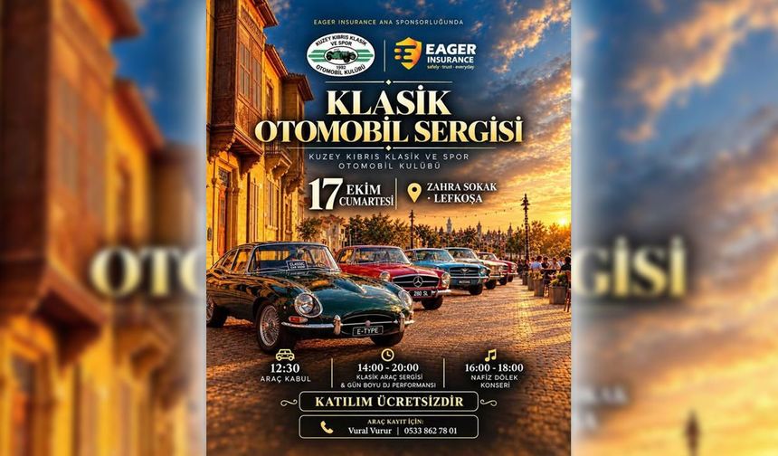Klasik otomobil tutkunları Lefkoşa’da buluşmaya hazırlanıyor