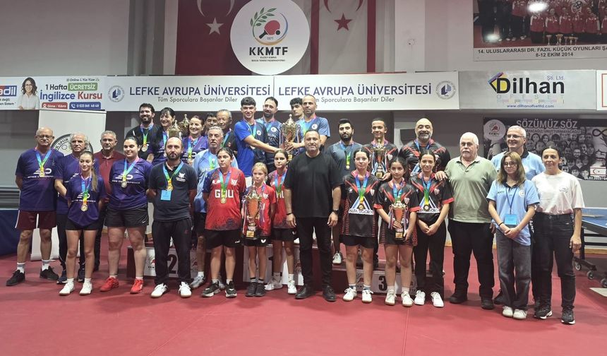 KTSYD Masa Tenisi Kupası'nda şampiyonlar belli oldu