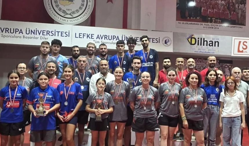 Masa Tenisinde KTSYD Kupası Şampiyonları ARUCAD ve LAÜ
