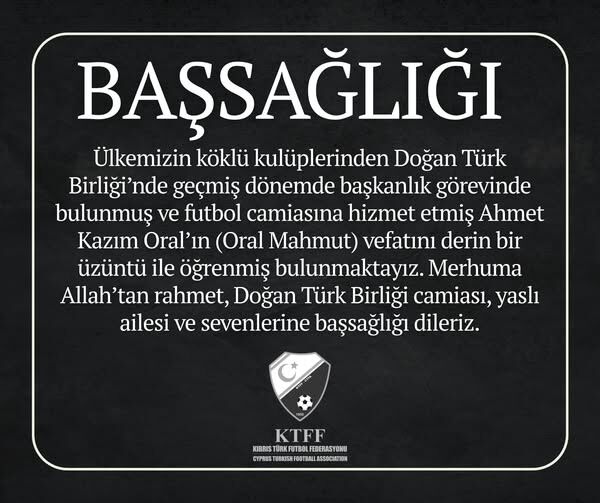 Kıbrıs Türk Sporunun Acı Kaybı 1