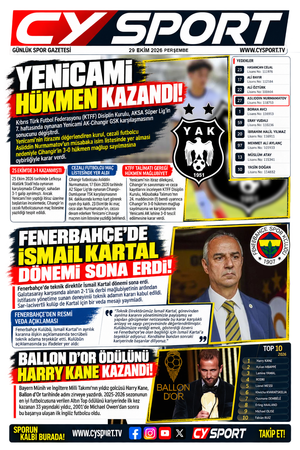 CYSPORT Günlük Spor Gazetesi